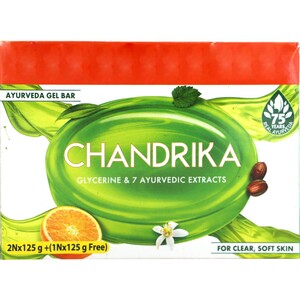 Chandrika Soap Glycerine 125g 2+1 Free