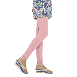 Go Colors Women Solid Color Churidar Legging - Light Pink