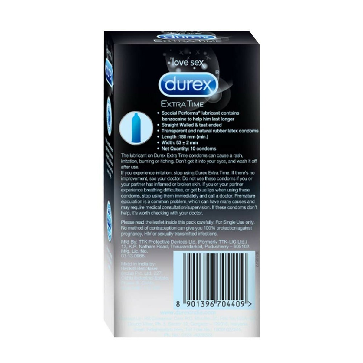 Durex Condoms Extra Time 10's