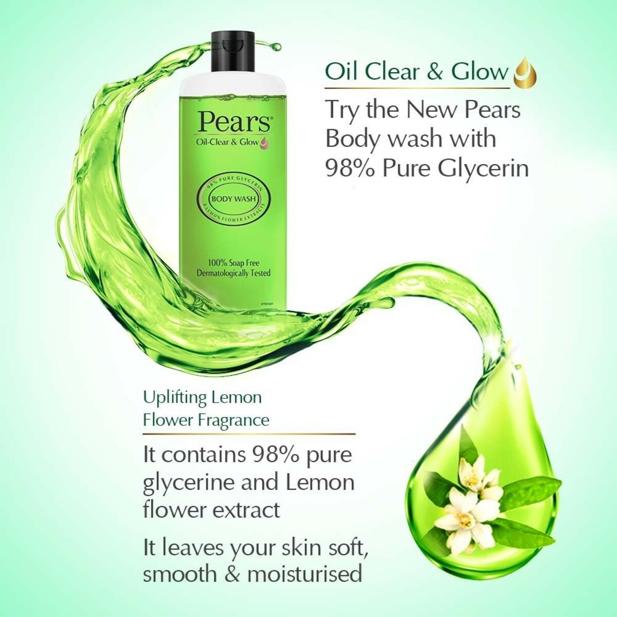 Pears Body Wash Oil Clear & Glow 250ml