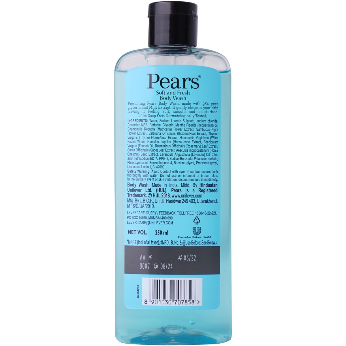 Pears body Wash Soft & Fresh 250ml