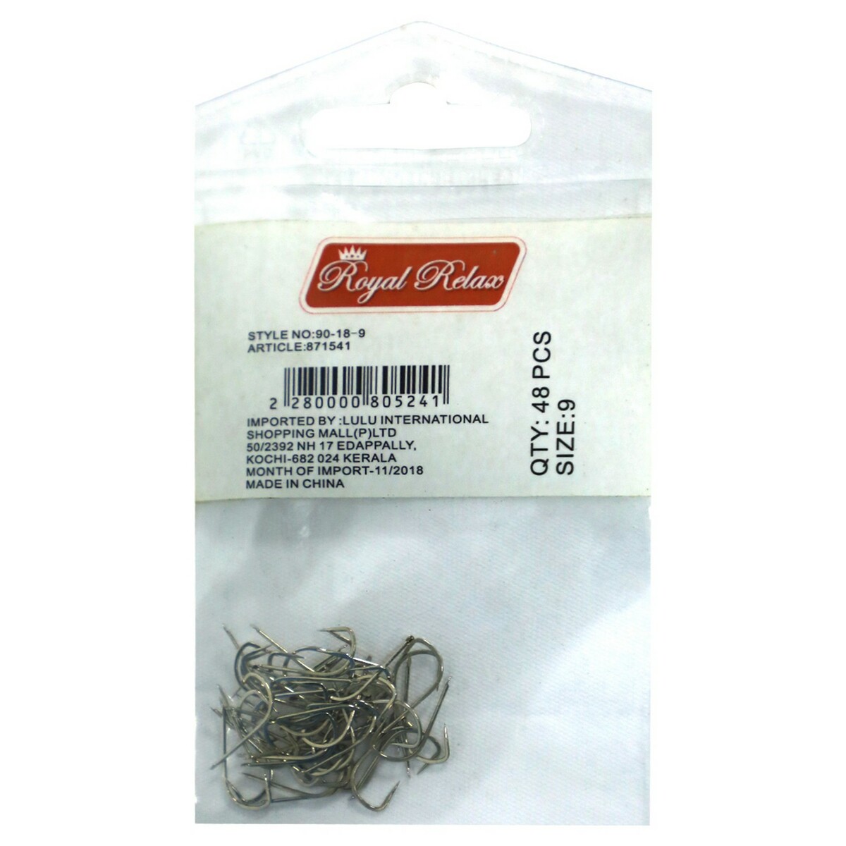 Relax Fishing Hook 9 Size-90-18