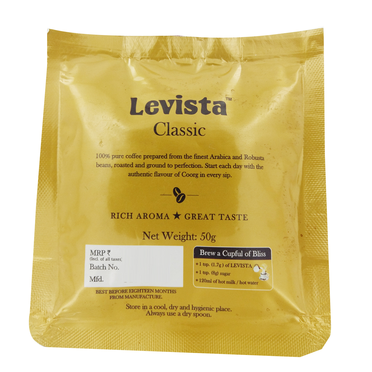 Levista Classic Coffee Pouch 50gm