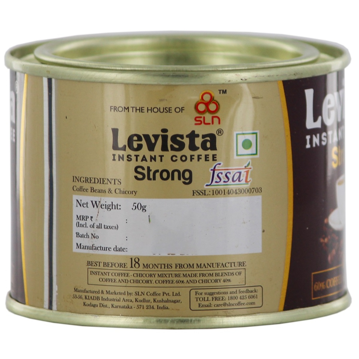 Levista Strong Coffee Can 50gm