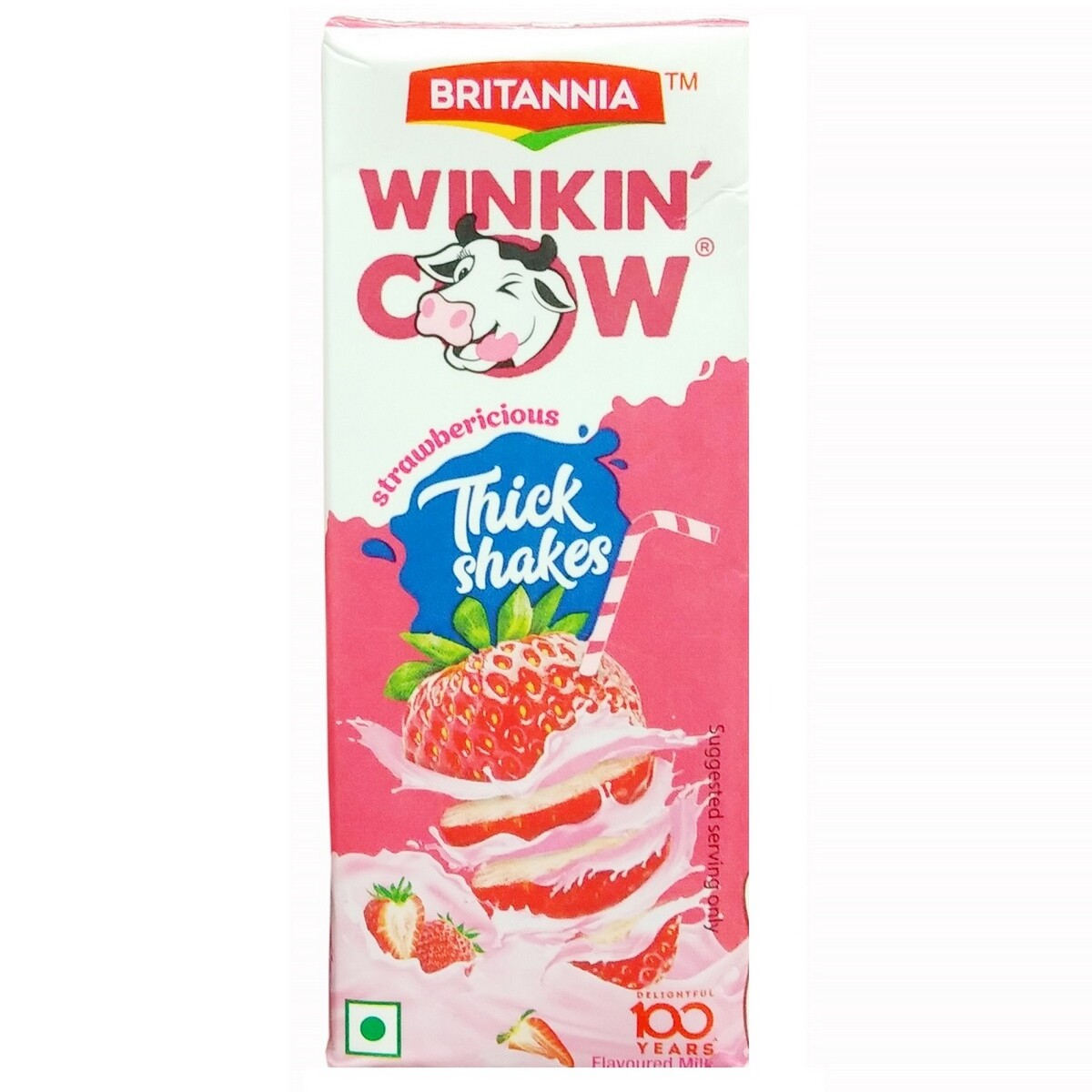 Britannia Winkin Cow Strawberry Tetra 180ml