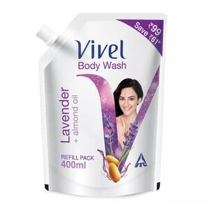 Vivel Body Wash Lavender Almond Oil Refill 400ml