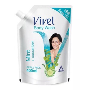 Vivel Body Wash Mint Cucumber Refill 400ml