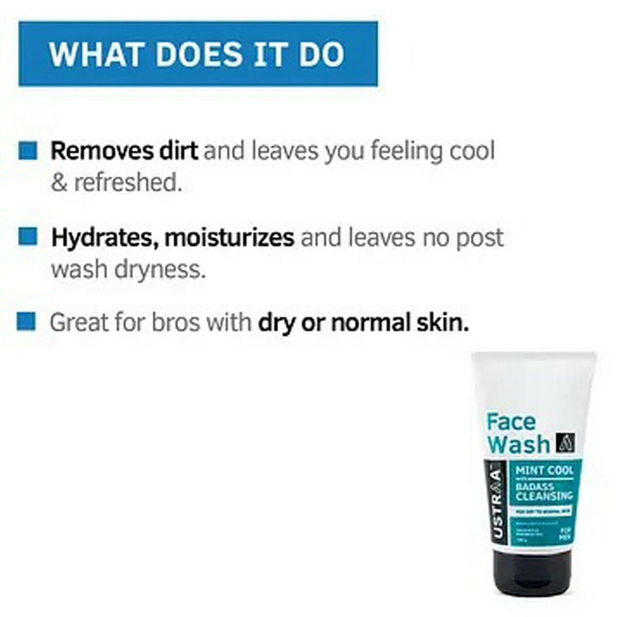 Ustraa Face Wash Dry Skin 100ml