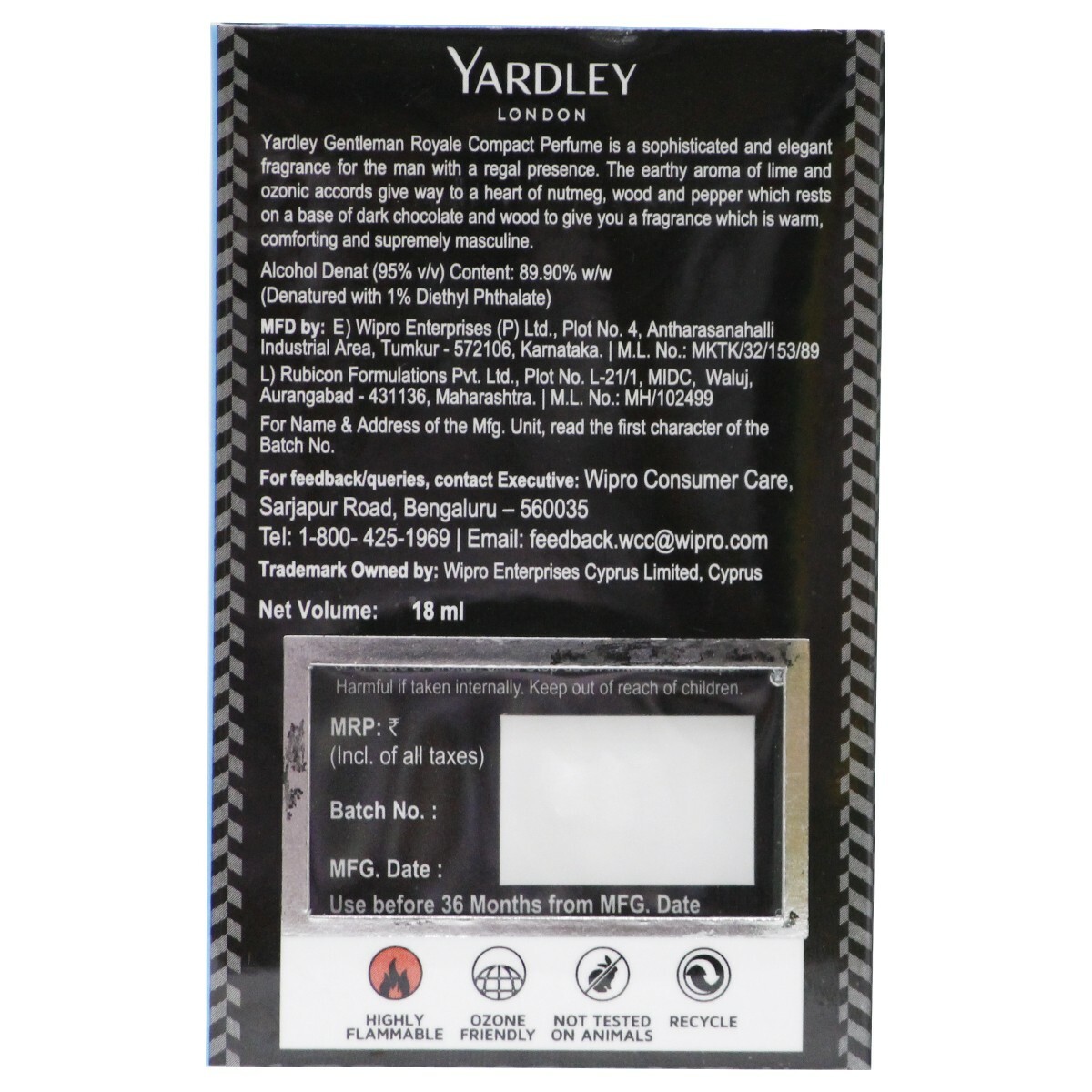 Yardley Men Deodorant Man Royale 18ml