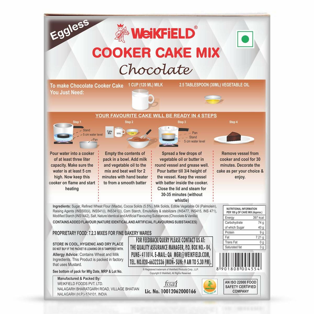 Weikfield Cooker Cake Mix Chocolate 150g