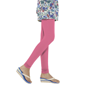 Go Colors Women Solid Color Churidar Legging - Young Pink