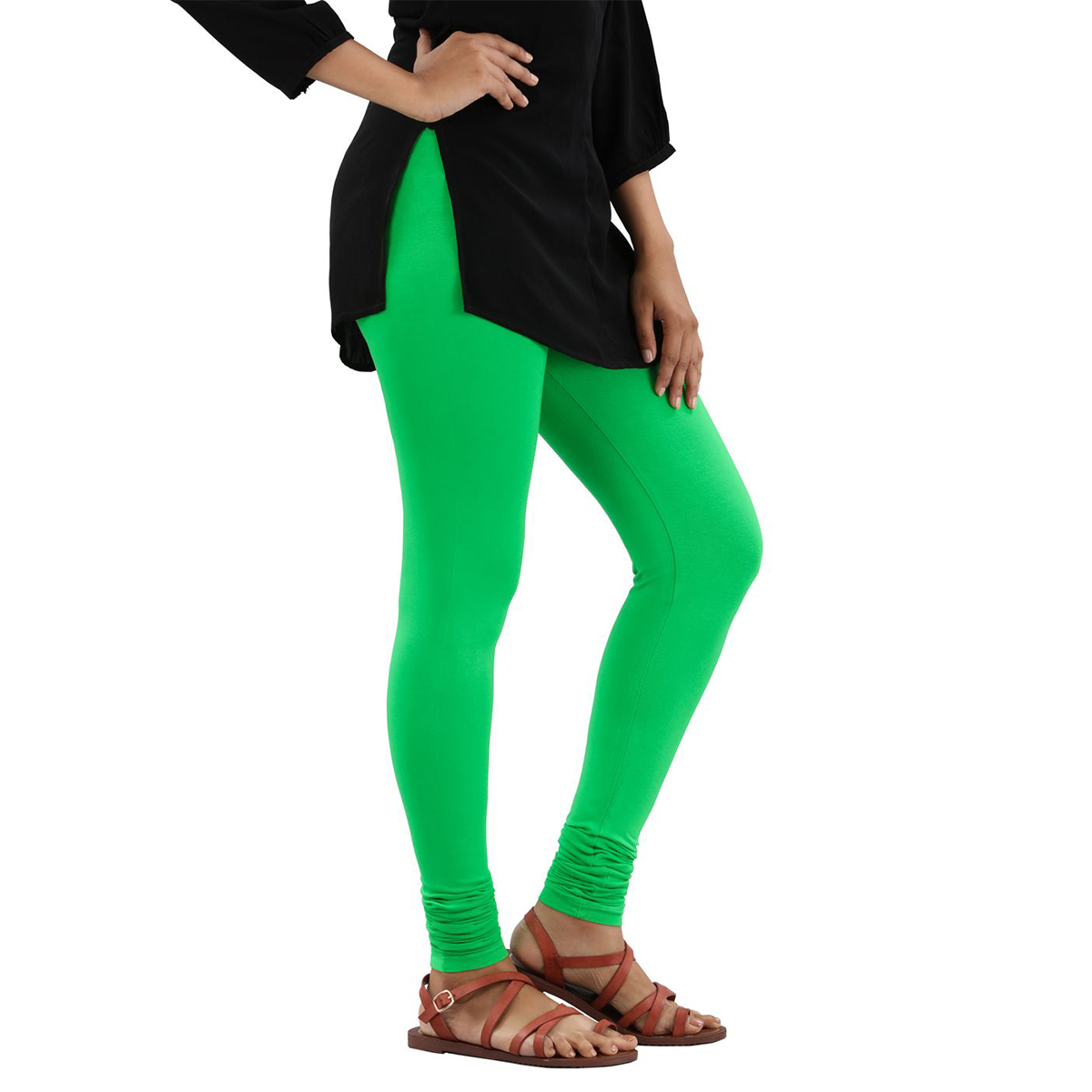 Buy Twin Birds Women Solid Colour Viscose Churidar Legging with