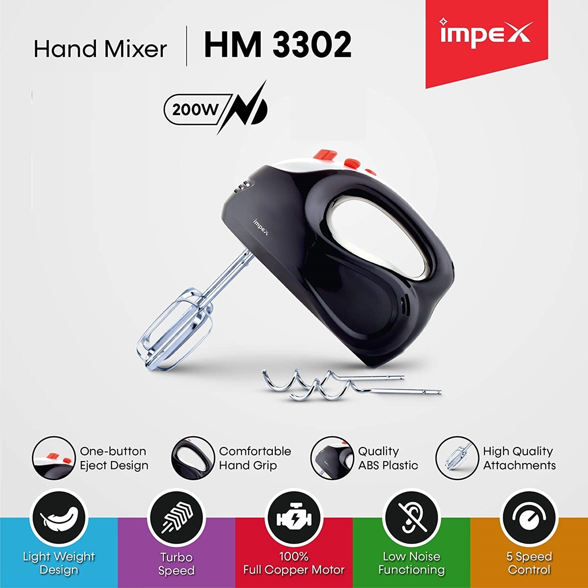 Impex Hand Mixer HM 3302
