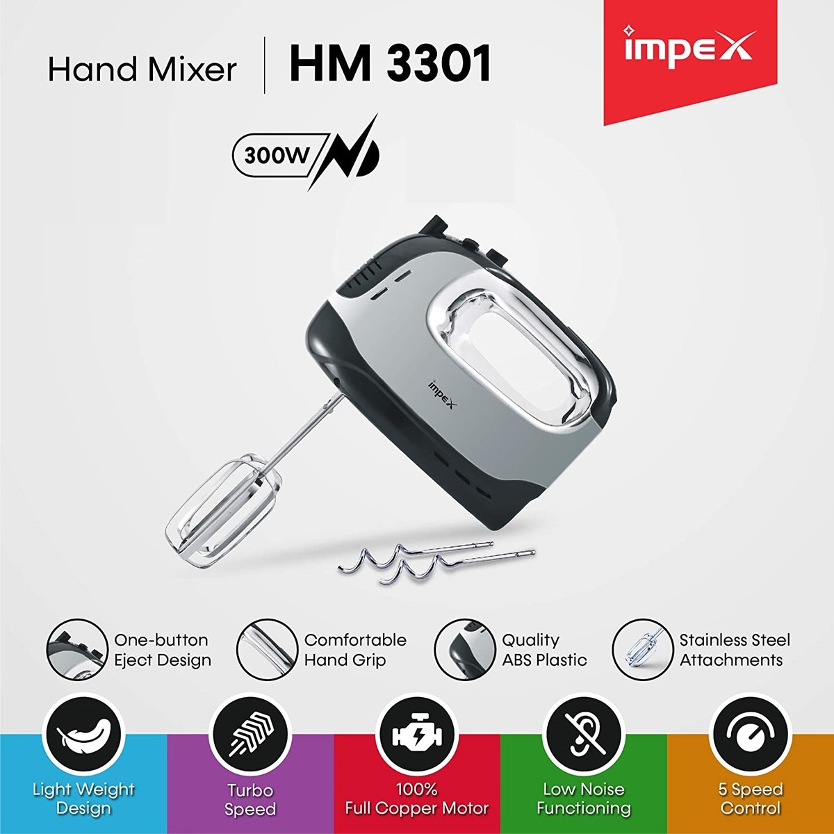 Impex Hand Mixer HM 3301