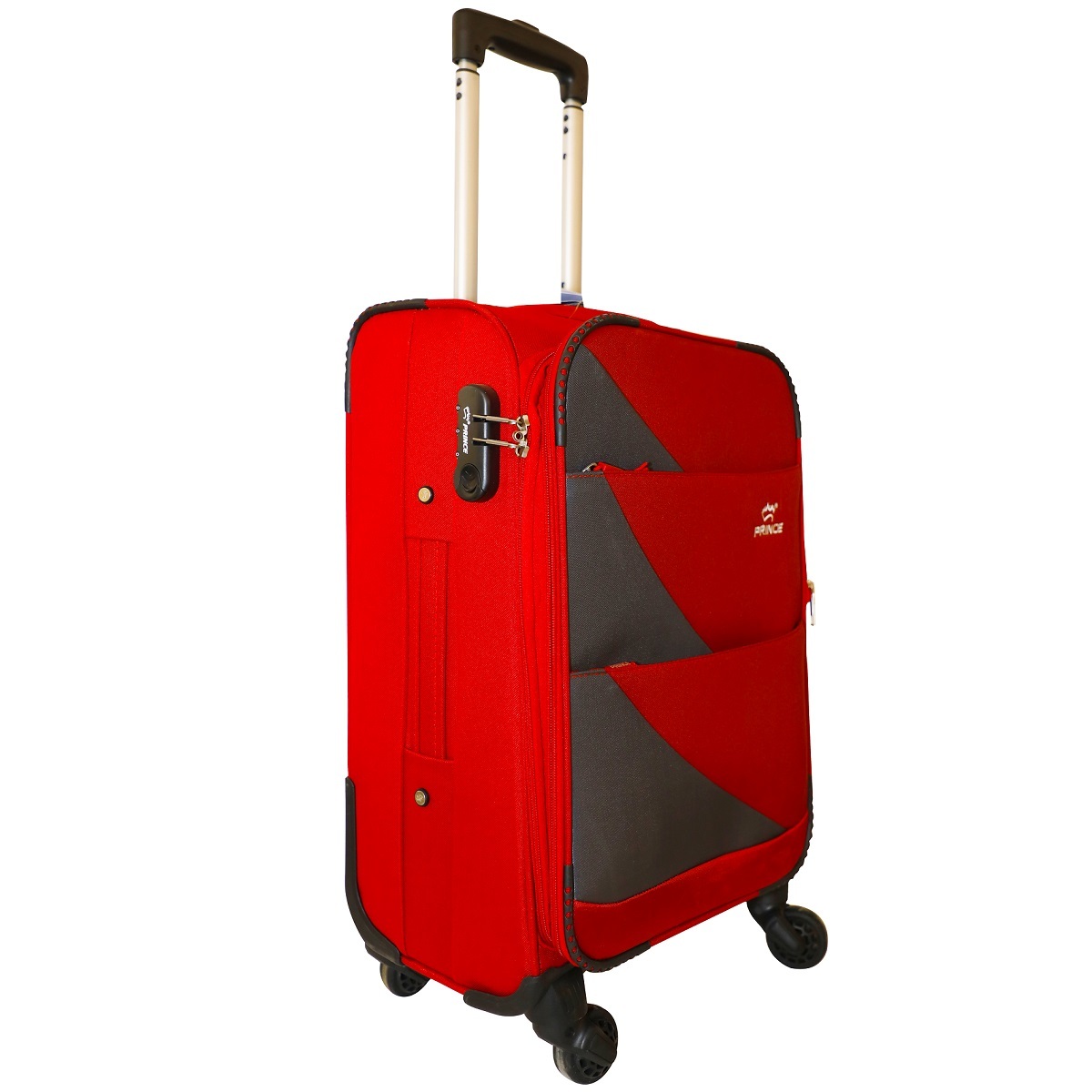Prince Spinner Soft Trolley Pulsar 56cm Red