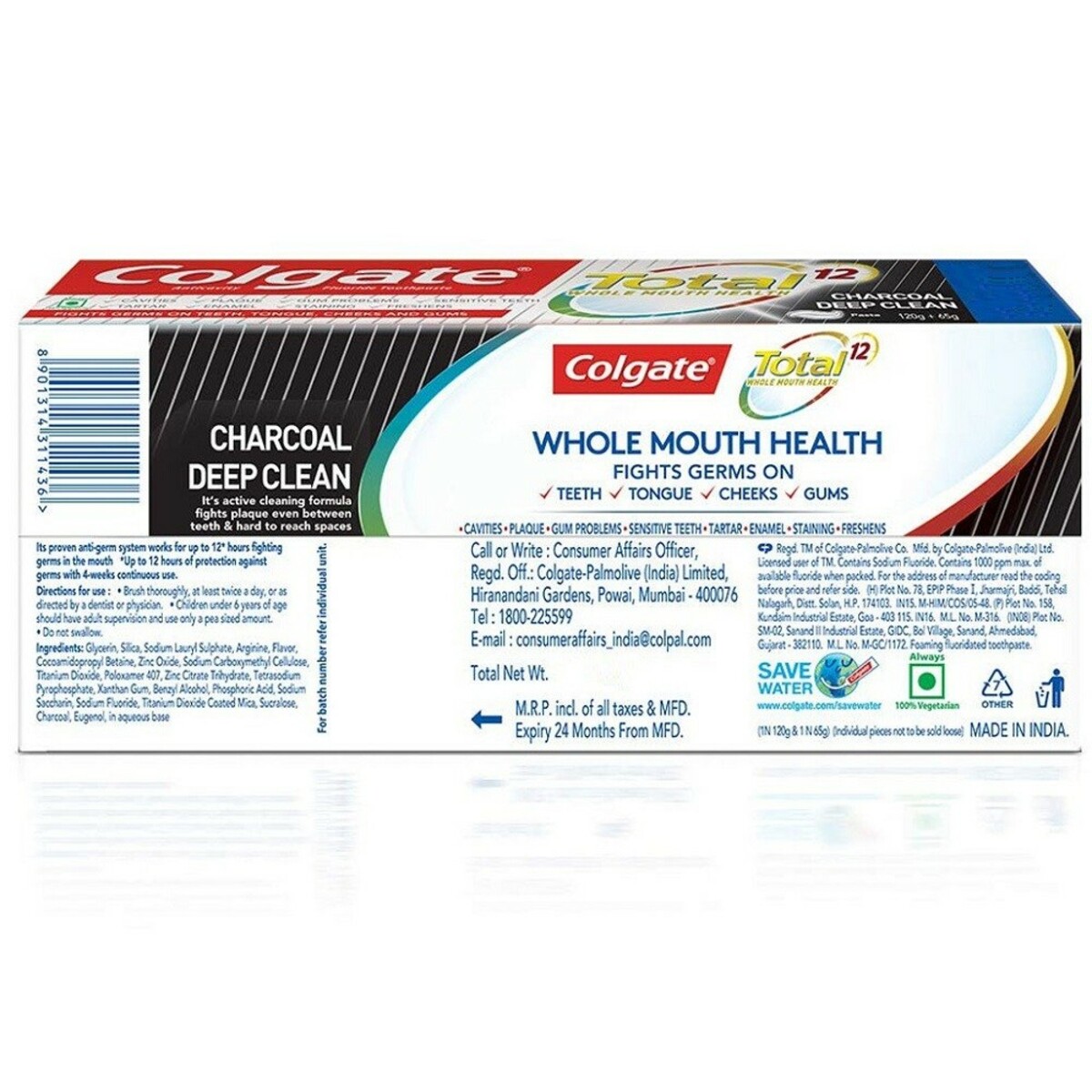Colgate Tooth Paste  Charcoal Deep Clean 120g+65g Free