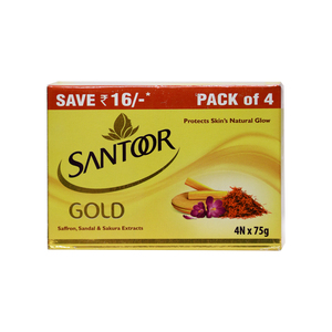 Santoor Soap Gold 75g 4's