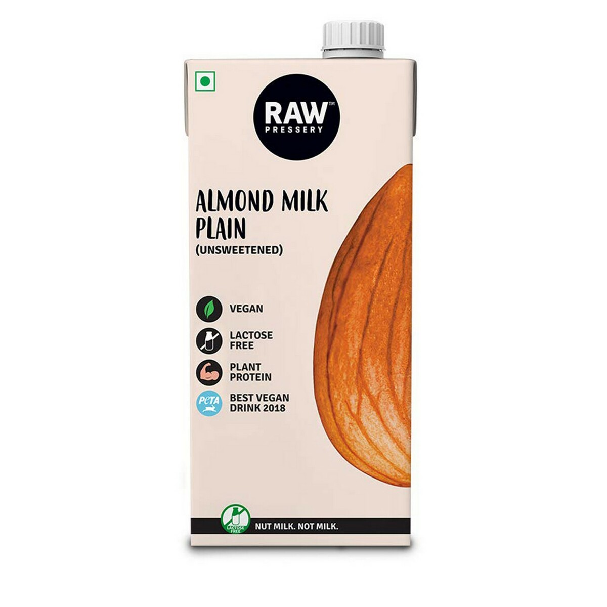 Raw Pressery Almond Milk Plain 1Litre
