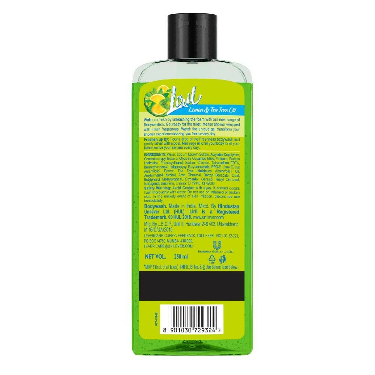 Liril Body Wash Lemon & Tea Tree Oil 250ml