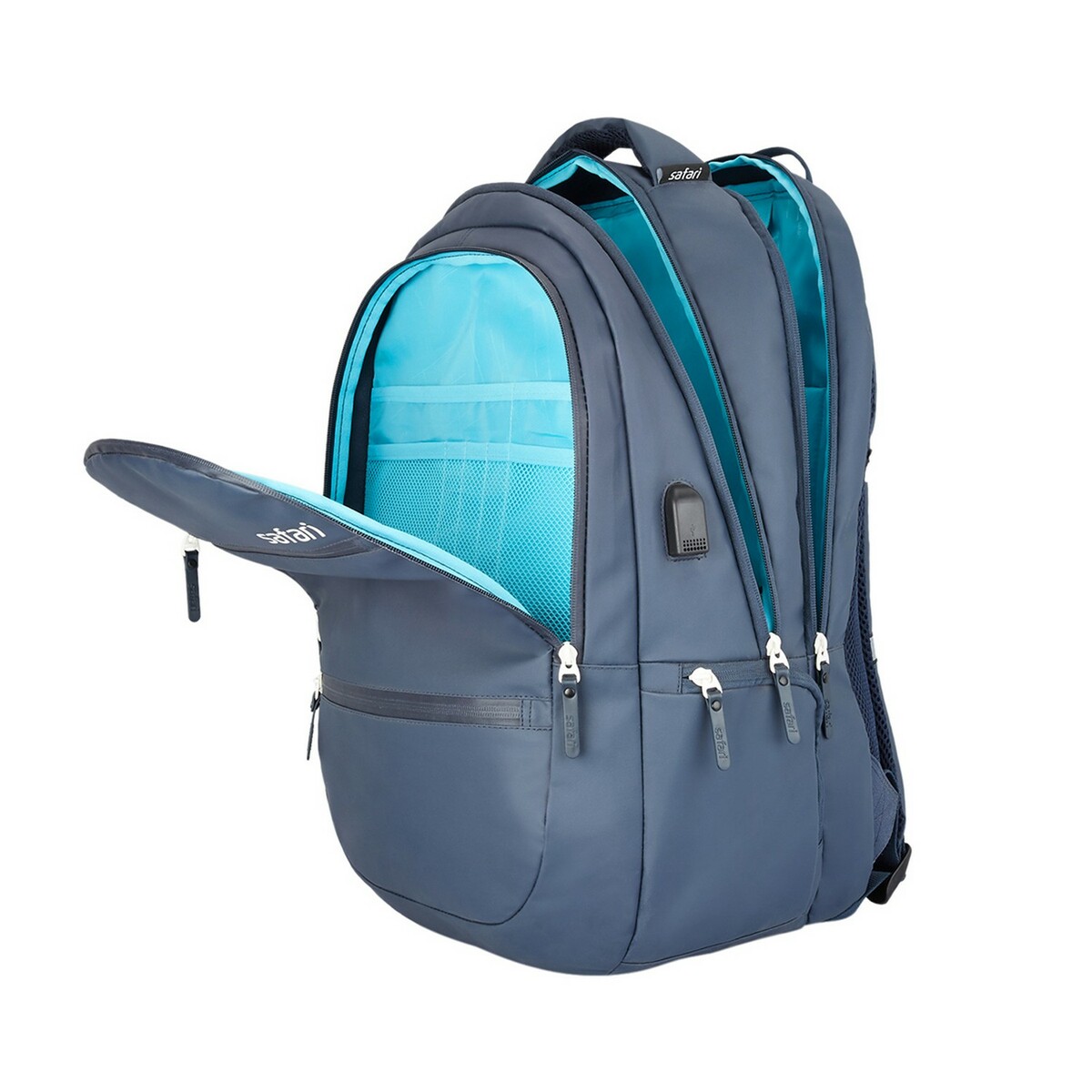 Safari Backpack Hacker 01 With USB 19inch Blue