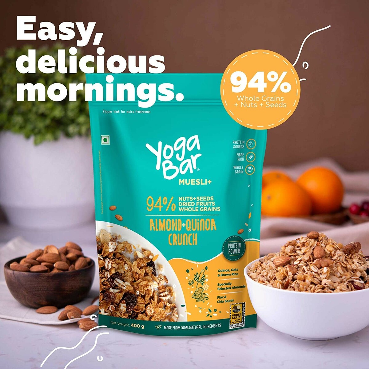 Yoga Bar Breakfast Muesli Nuts and Seed Almond 400gm