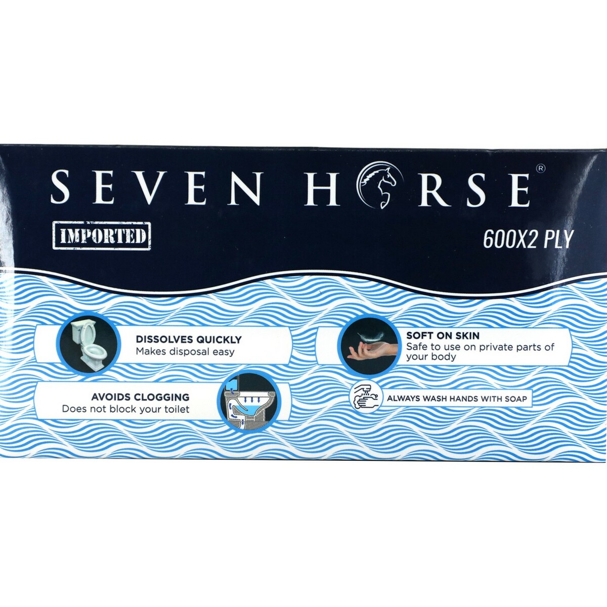 Seven Horse Toilet Roll 2 PLY 300's x 2 Roll