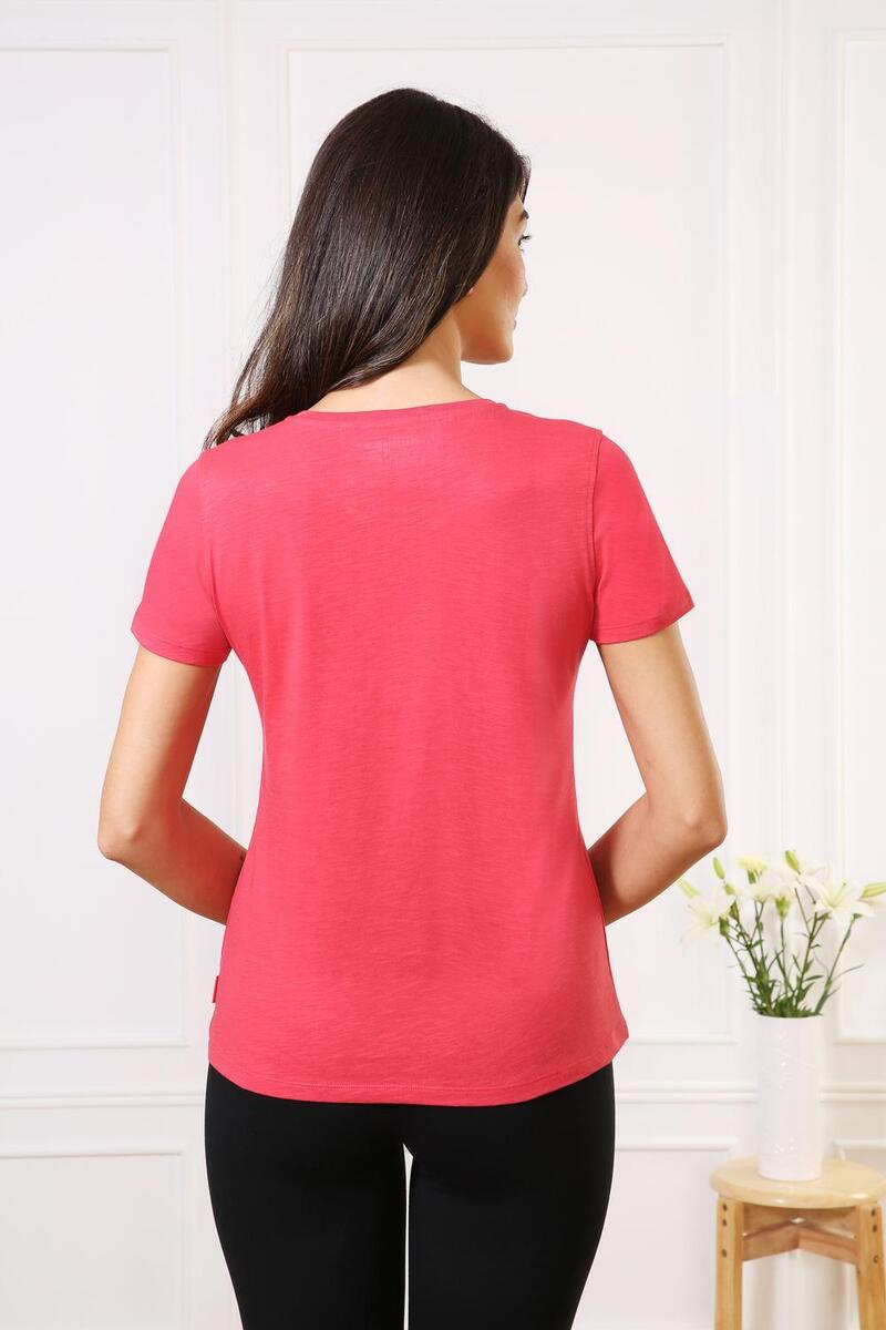 Van Heusen Woman Intimates V- Neck T-Shirt- Coral