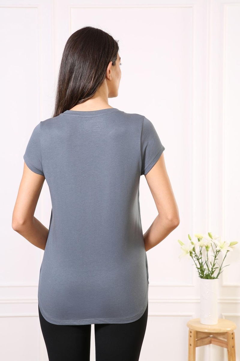 Van Heusen Woman Intimates Perfect Long T-Shirt- Graphite