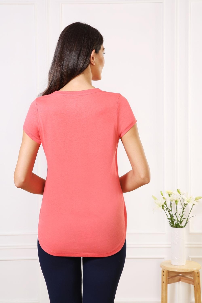 Van Heusen Woman Intimates Perfect Long T-Shirt- Candy Coral