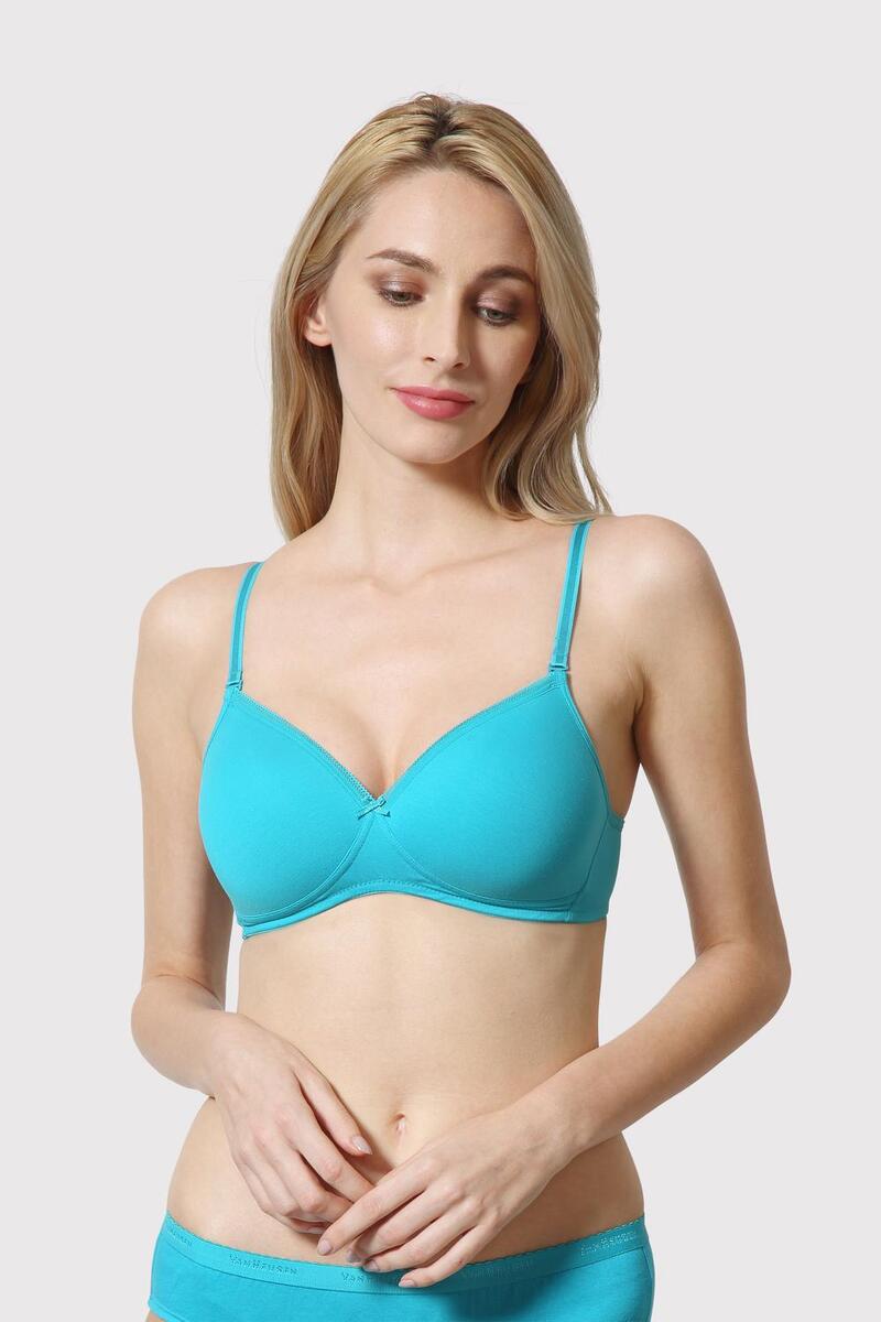 Van Heusen Woman Intimates Non-Wired Padded Bra - Peacock Blue - B Cup