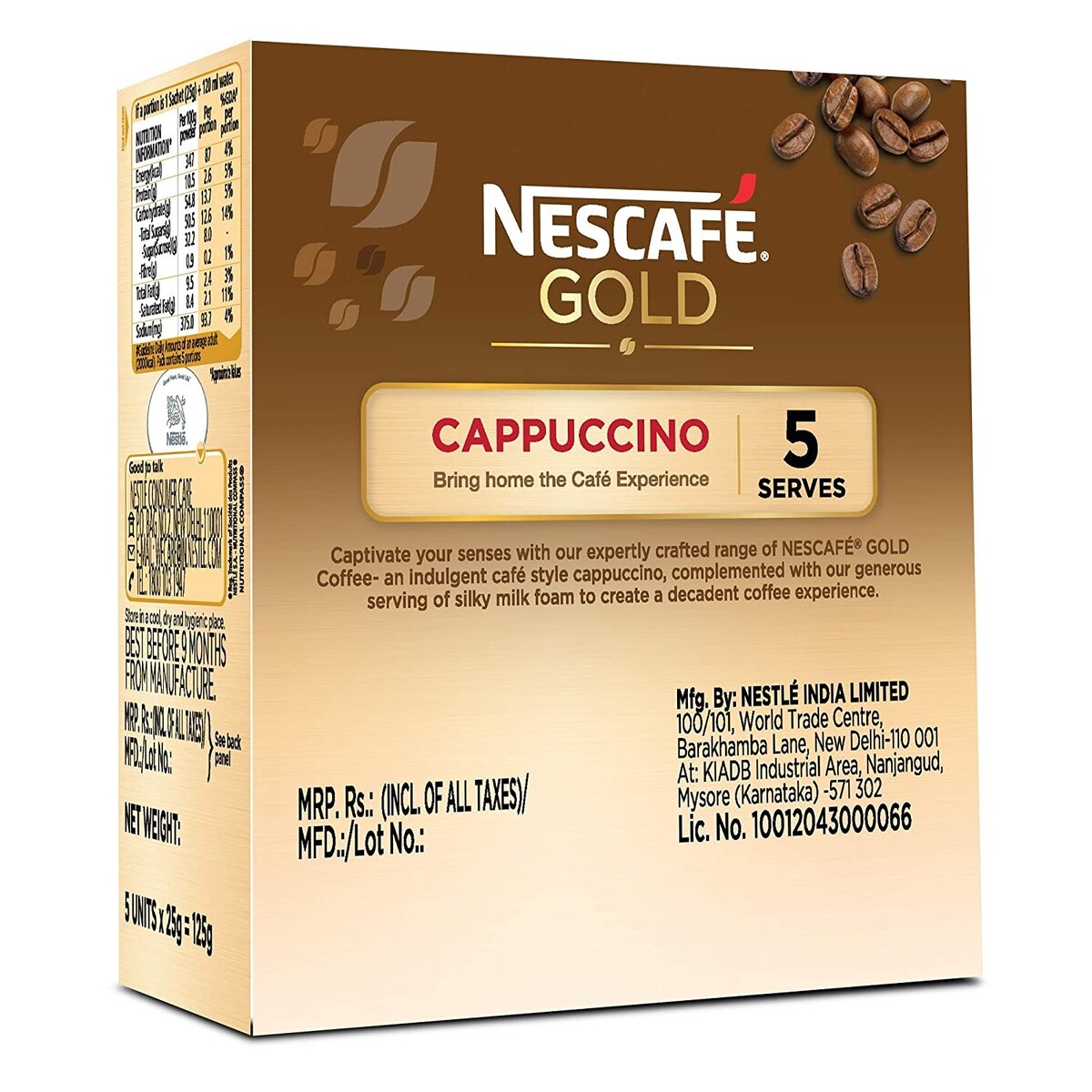 Nestle Nescafe Gold Cappuccino 125g