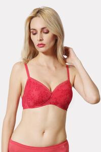 Van Heusen Woman Intimates Printed Non-Wired Padded Bra - Coral Base