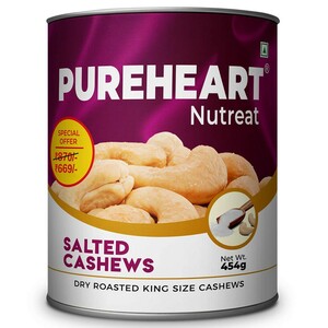 Pure Heart Cashew Salted Whole 454g