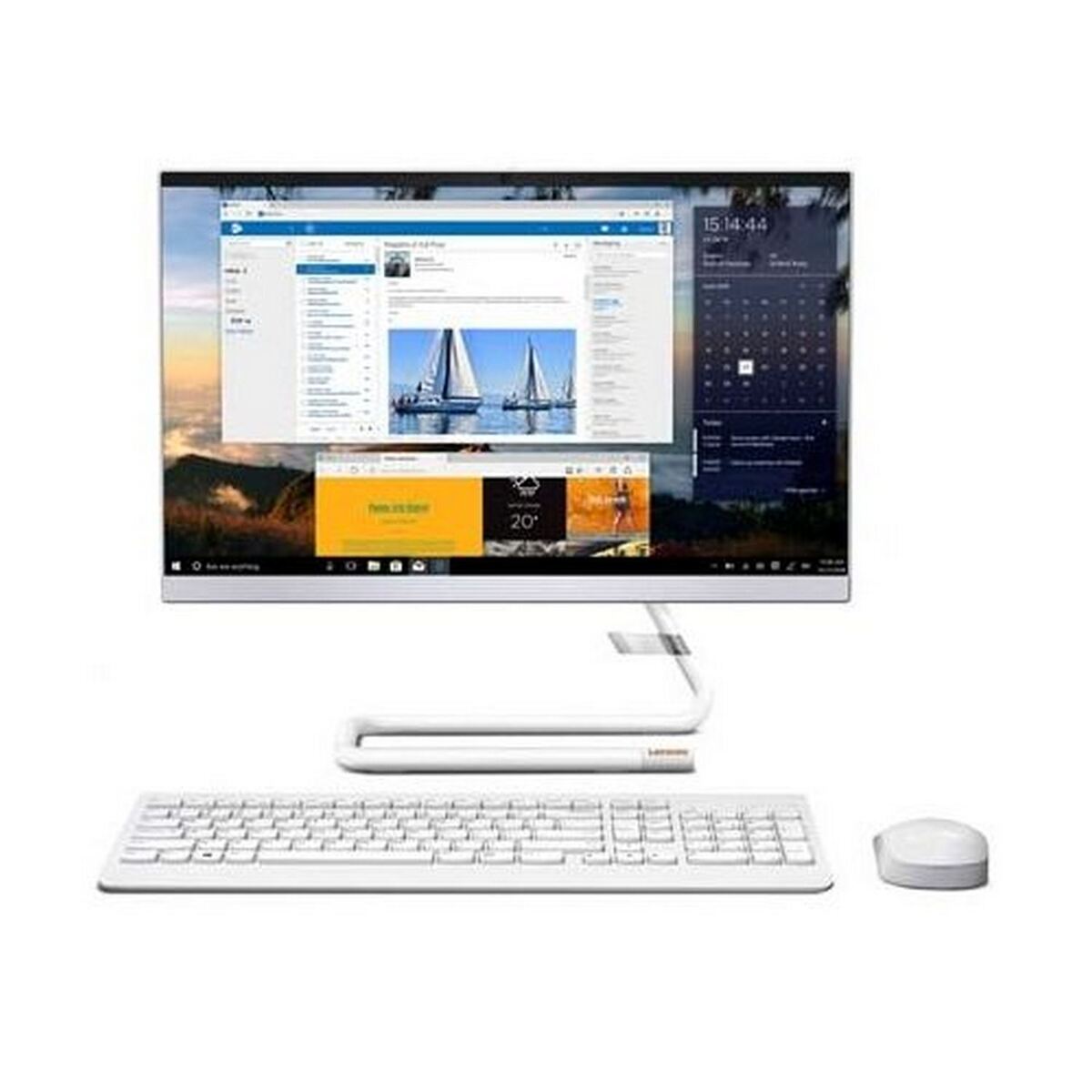Lenovo All In One PC A340 PQC 21.5" Win10 White + MS Office
