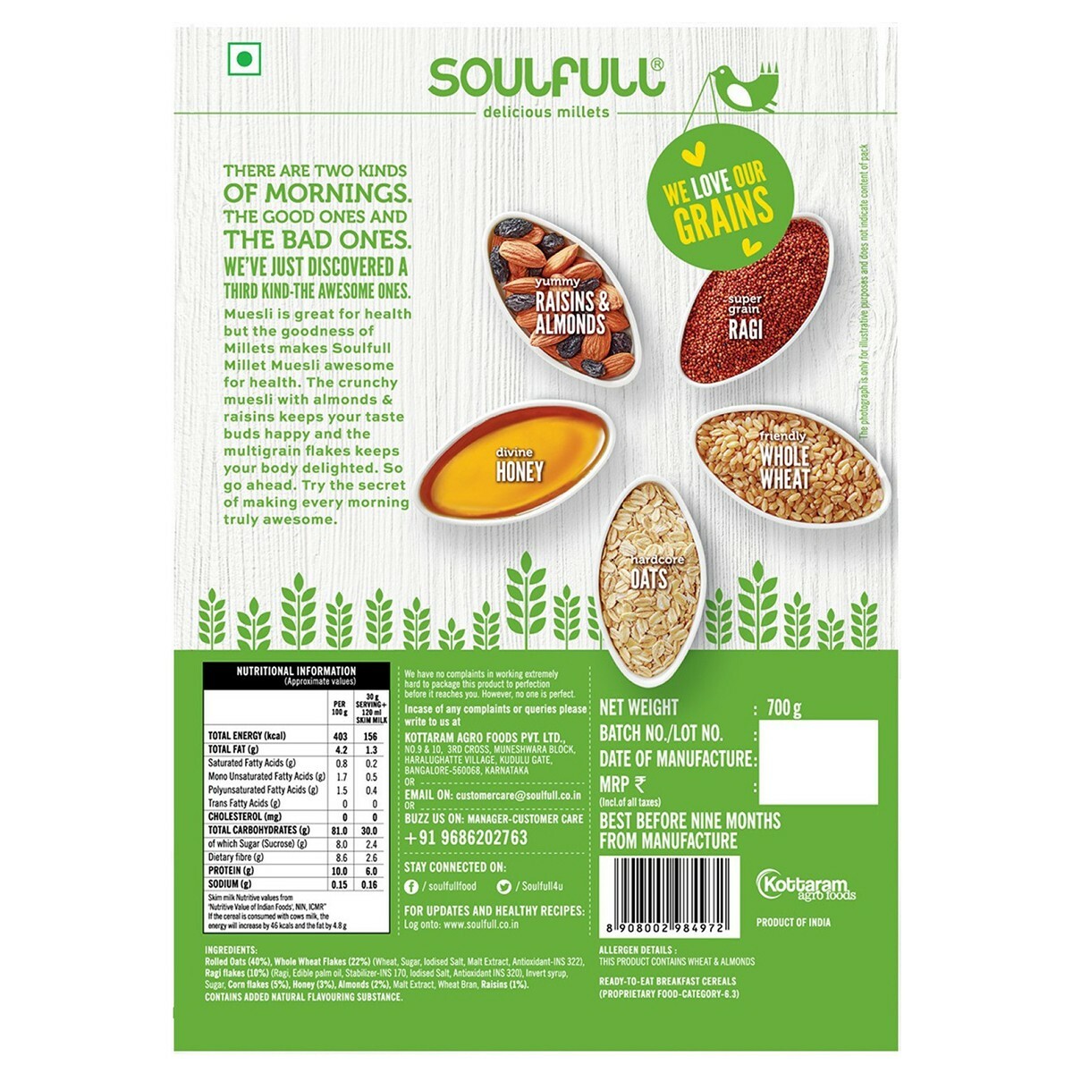 Soulfull Millet Crunchy 700 g(Pouch)