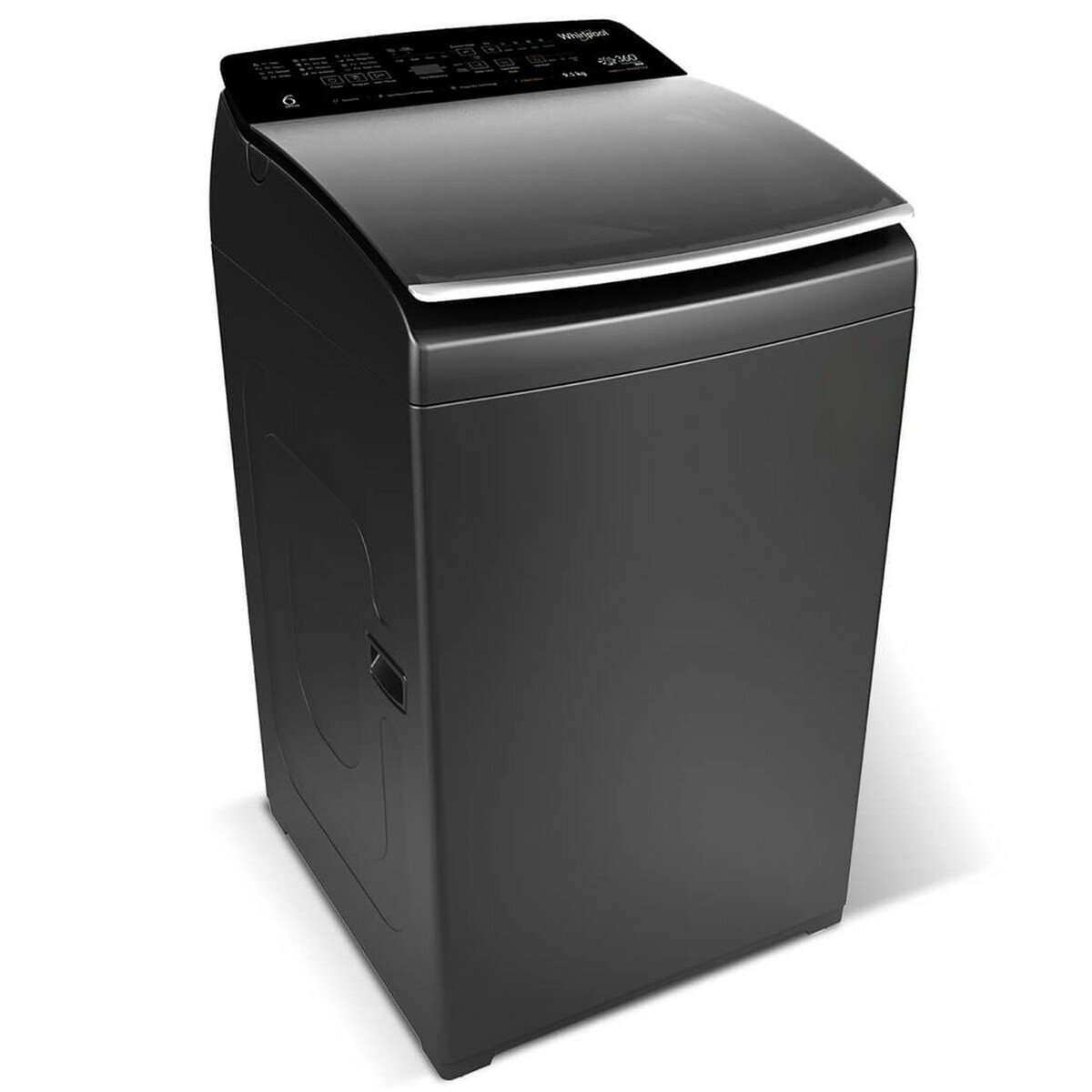Whirlpool 360 Bloomwash Pro Heater Top Load Washing Machine Graphite 9.5Kg