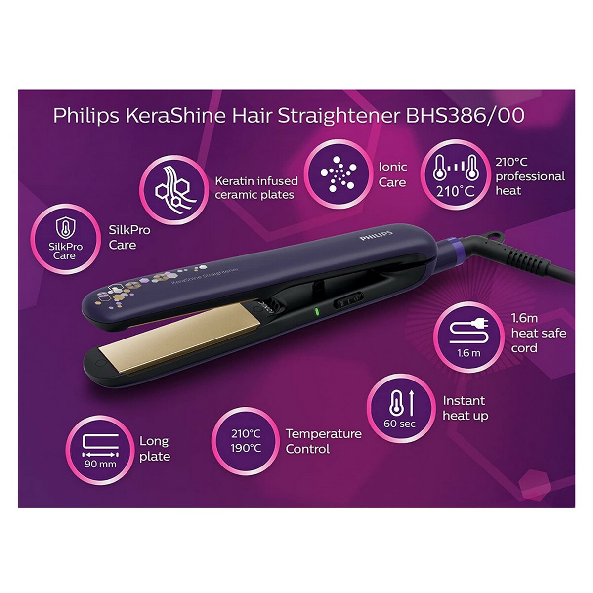 Philips Hair Straightener BHS386/00
