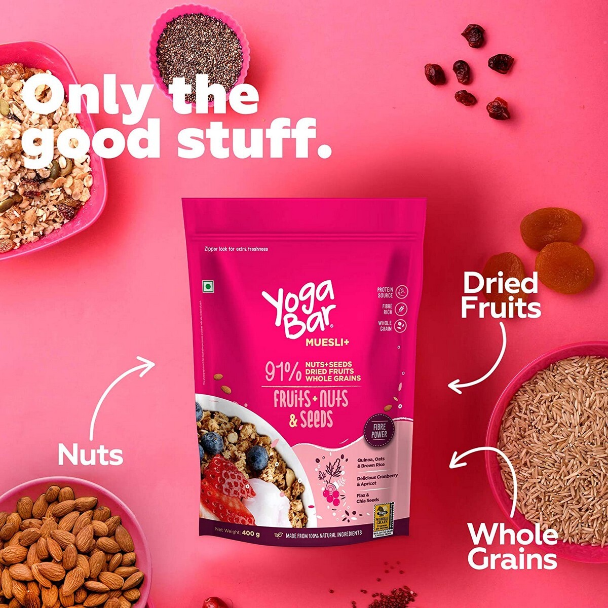 YogaBar BreakFast Fruits + nut & Seeds 700gm