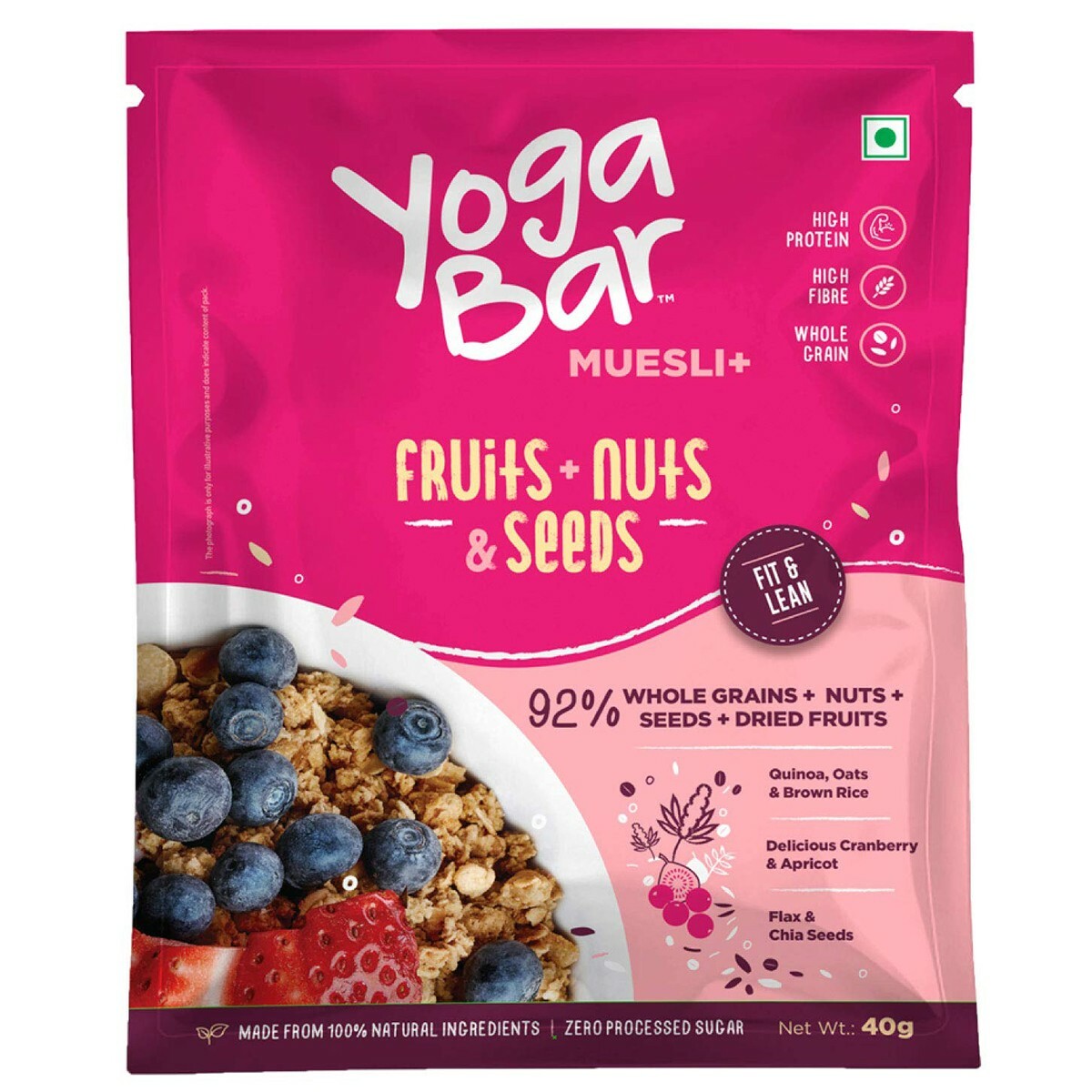 Yoga Bar BreakFast Fruit Nuts+Seeds 40g