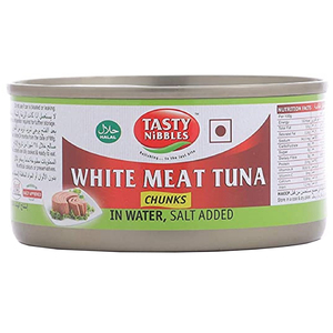 Tasty Nibbles White Meat Tuna Chnuks In Water Salt Added 185g