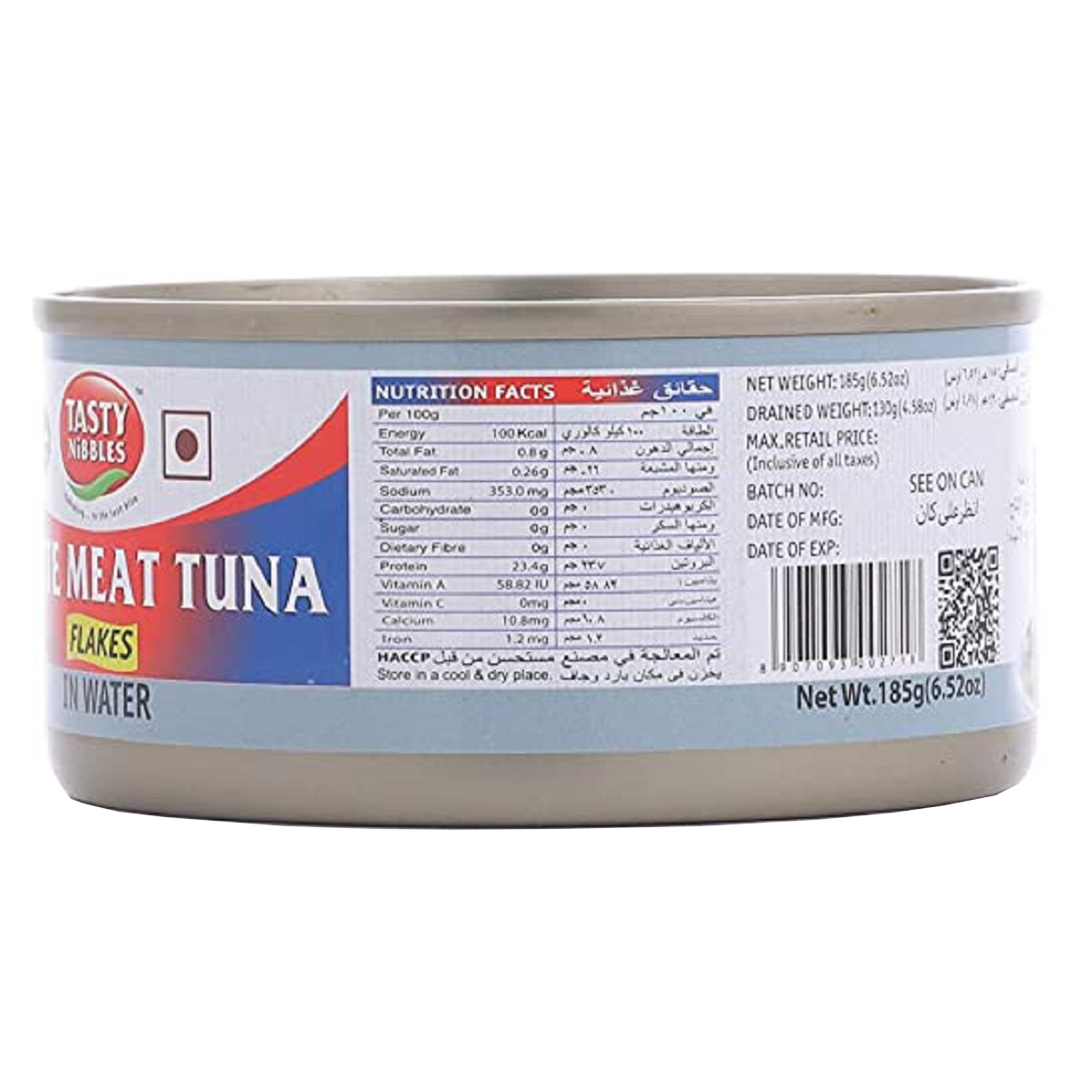 Tasty Nibbles White Meat Tuna Flakes In Water 185g