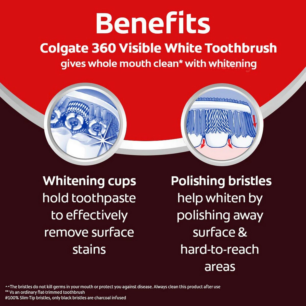 Colgate Tooth Brush 360 Deg Visible White 2+2