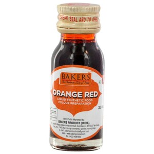 Bakers Orange Red Liquid Colour 25ml