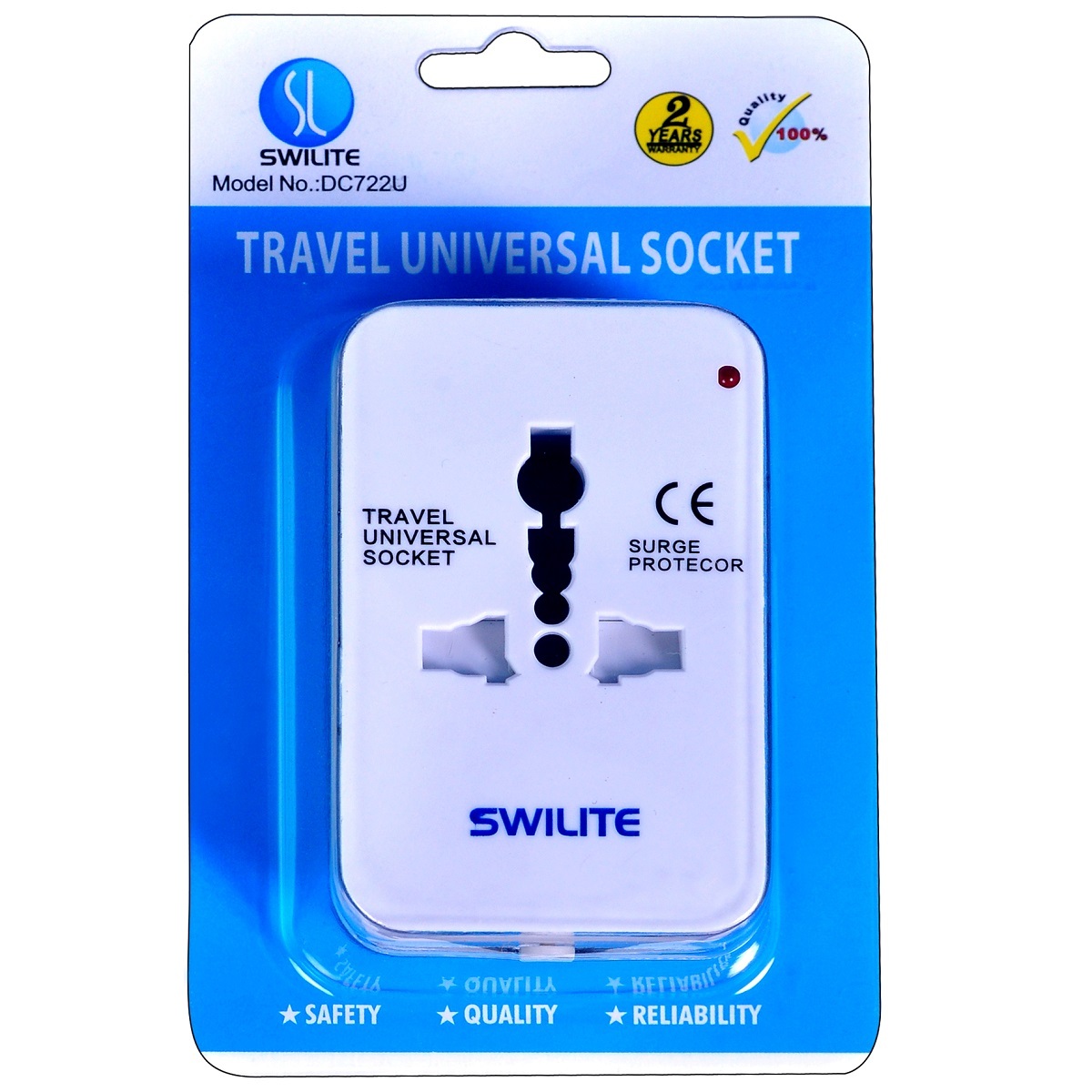 Swilite Universal Travel Socket With USB DC722U