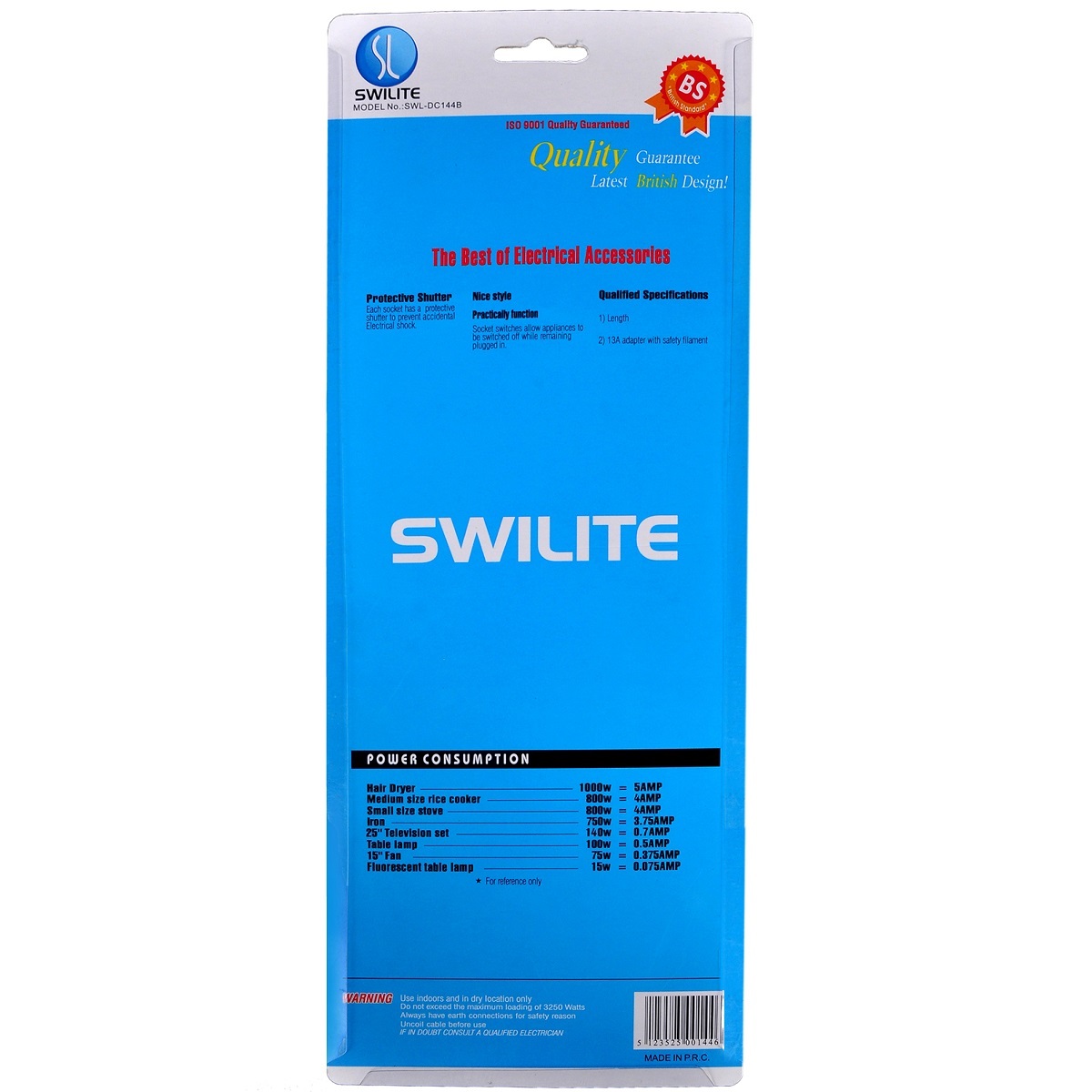 Swilite Extension Socket 3Mtr DC144B