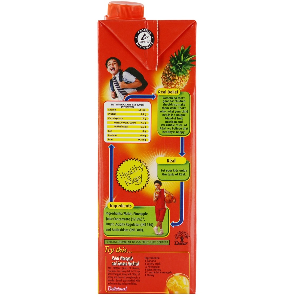 Real Fruit Power Pineapple Juice 1Litre