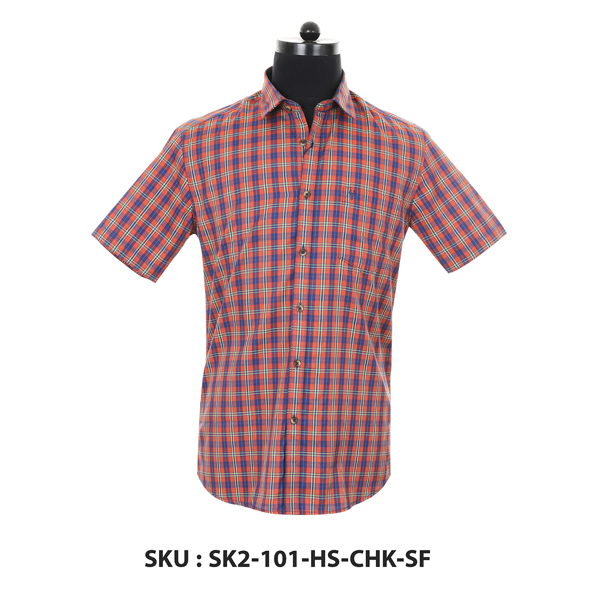 Classic Polo Mens Woven Shirt Sk2-101-Hs-Chk-Sf Red S