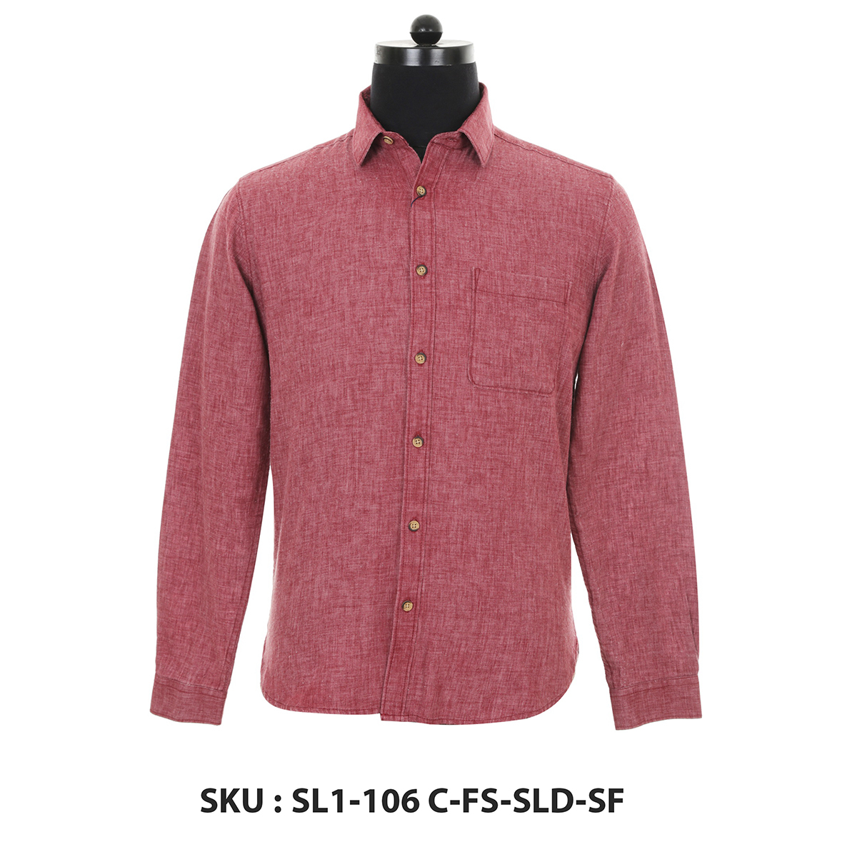 Classic Polo Mens Woven Shirt Sl1-106 C-Fs-Sld-Sf Red S