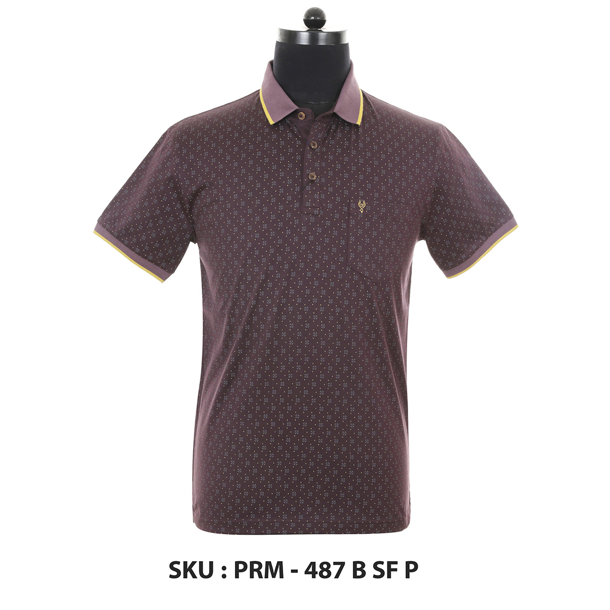 Classic Polo Mens T Shirt Prm - 487 B Sf P Brown M