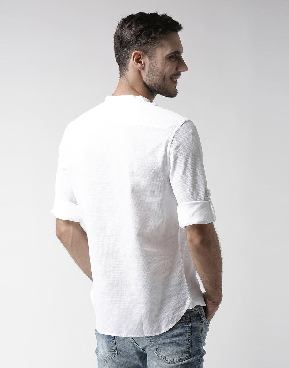 Celio Mens Casuals Shirt Jawaffle White